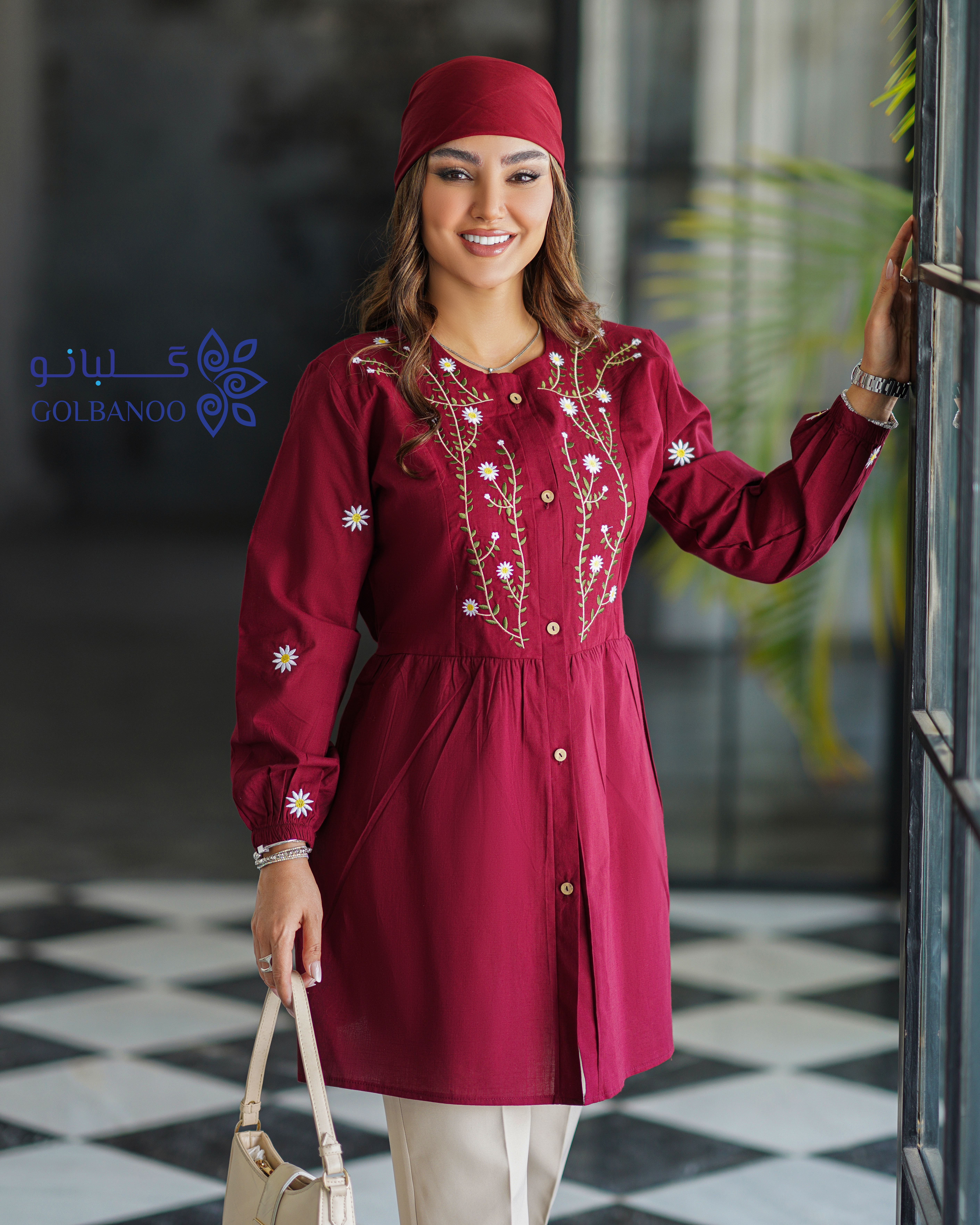 تونیک گلدوزی بابونه
