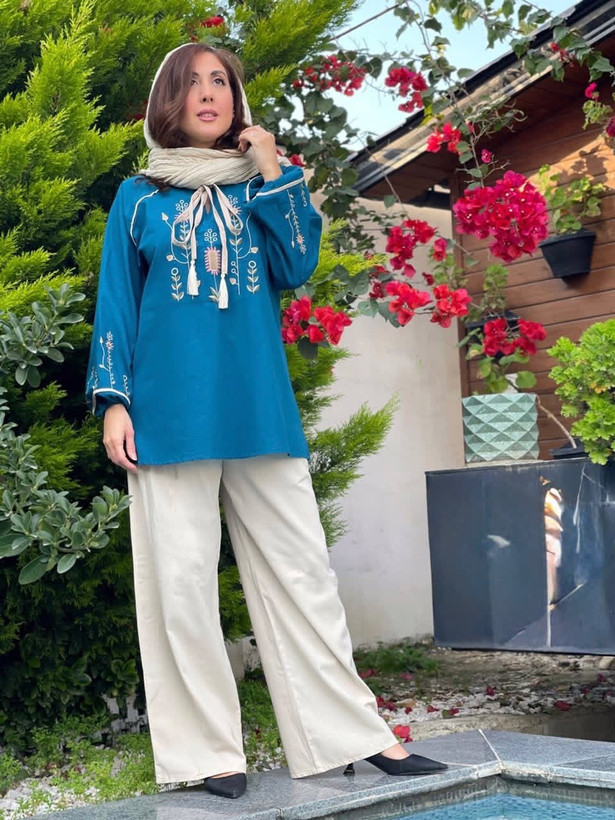 تونیک گلدوزی باران