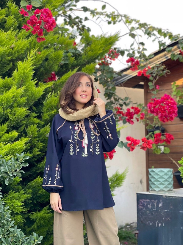 تونیک گلدوزی باران